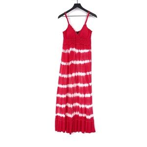INC International Concepts Tie Dye Maxi Dress Pink White S